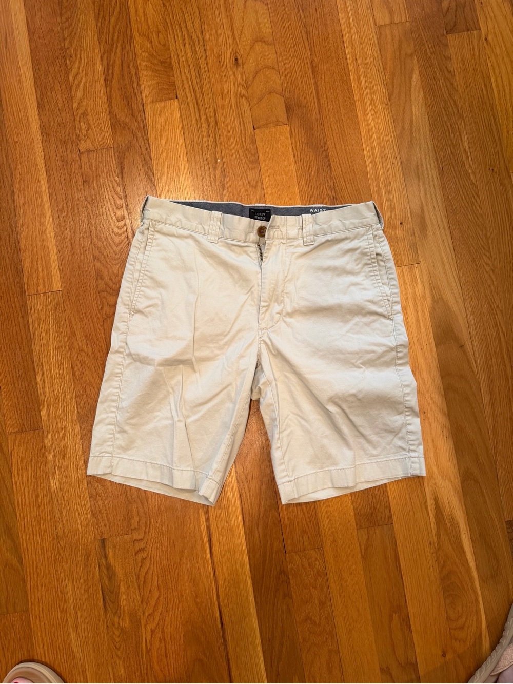 J. Crew Light Cream Flat-Front Chino Shorts